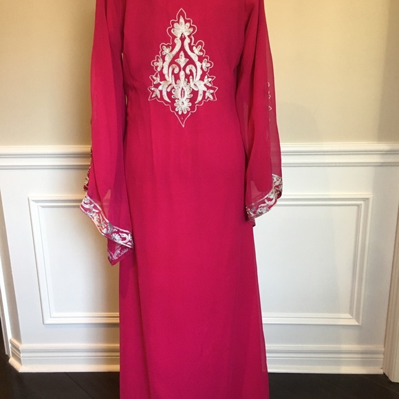 Pink Kaftan with Silver Embellishments (Pr… - Picture 8 of 8